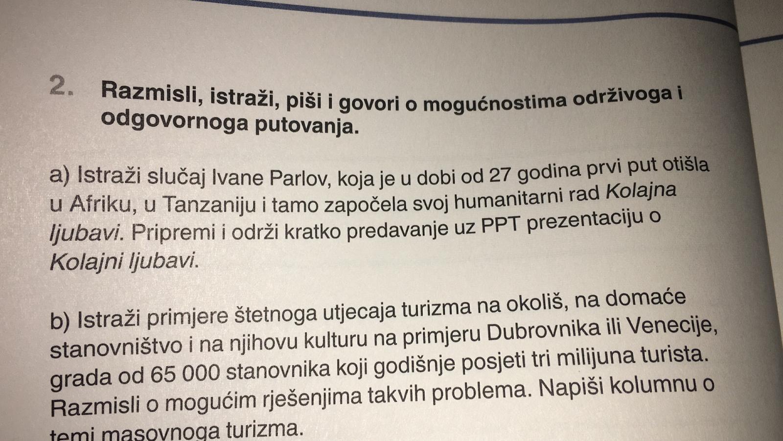 Kolajna ljubavi u knjizi za 3. razred srednje škole